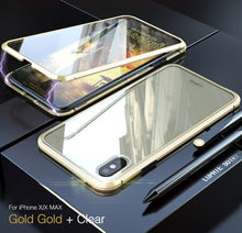 Load image into Gallery viewer, LUPHIE 360 Degree Full Magnetic Case For iPhone X XS Max XR 8 7 Plus Cover Front Back Glass Case For iPhone 7 8 X XS Magnet Case
