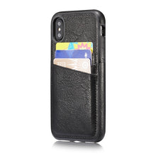 Load image into Gallery viewer, Luxury PU Leather Storage Function Hard Back Cover Case for Apple iPhone X iPhoneX Accessories