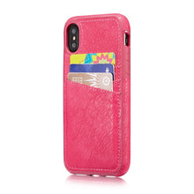 Load image into Gallery viewer, Luxury PU Leather Storage Function Hard Back Cover Case for Apple iPhone X iPhoneX Accessories