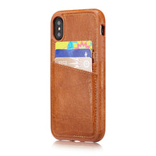 Load image into Gallery viewer, Luxury PU Leather Storage Function Hard Back Cover Case for Apple iPhone X iPhoneX Accessories