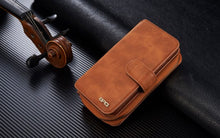 Load image into Gallery viewer, NEW Wallet For iPhone 6 plus Case 2 in 1 Card Slot Stand Case For 6s plus Flip Leather Cover Zipper Purse Phone Bag Pouch