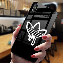 Load image into Gallery viewer, Tempered glass case Fashion luxury Sports Brand Phone Case For Iphone 6 6s 7 8plus X XS Xr Xsmax Phone Case Back Cover coque