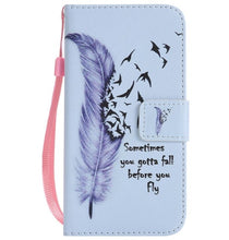 Load image into Gallery viewer, maosenguoji Painted Leather case Mobile Phone Case for iphone 4s 5s 5C 6 6s 6Plus 7 7Plus 8 8Plus X luxury Pocket Business case
