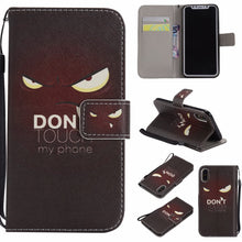 Load image into Gallery viewer, maosenguoji Painted Leather case Mobile Phone Case for iphone 4s 5s 5C 6 6s 6Plus 7 7Plus 8 8Plus X luxury Pocket Business case